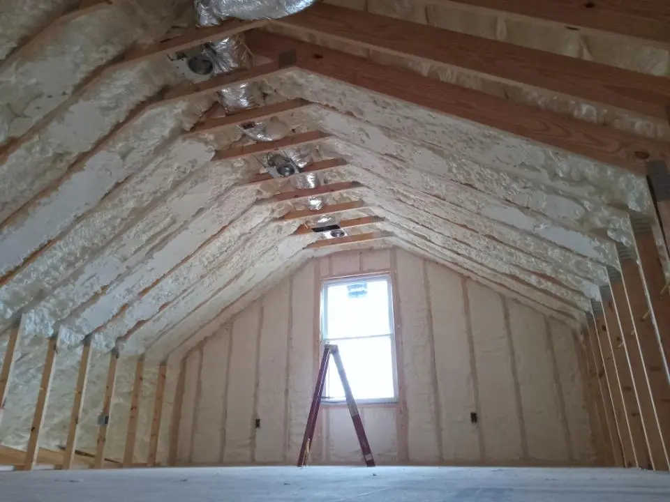 Spray foam roofing application for Crawl Space Insulation project in Sevierville